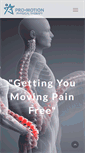 Mobile Screenshot of pro-motionphysicaltherapy.com