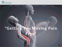 Tablet Screenshot of pro-motionphysicaltherapy.com